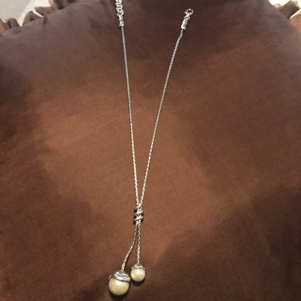 Brighton silver and pearl necklace - like new